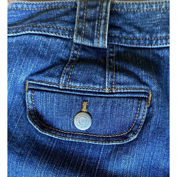 Ann Taylor Loft Women's Jeans Size 4 Modern Capri Blue Denim Cotton Buttons - Picture 4 of 5